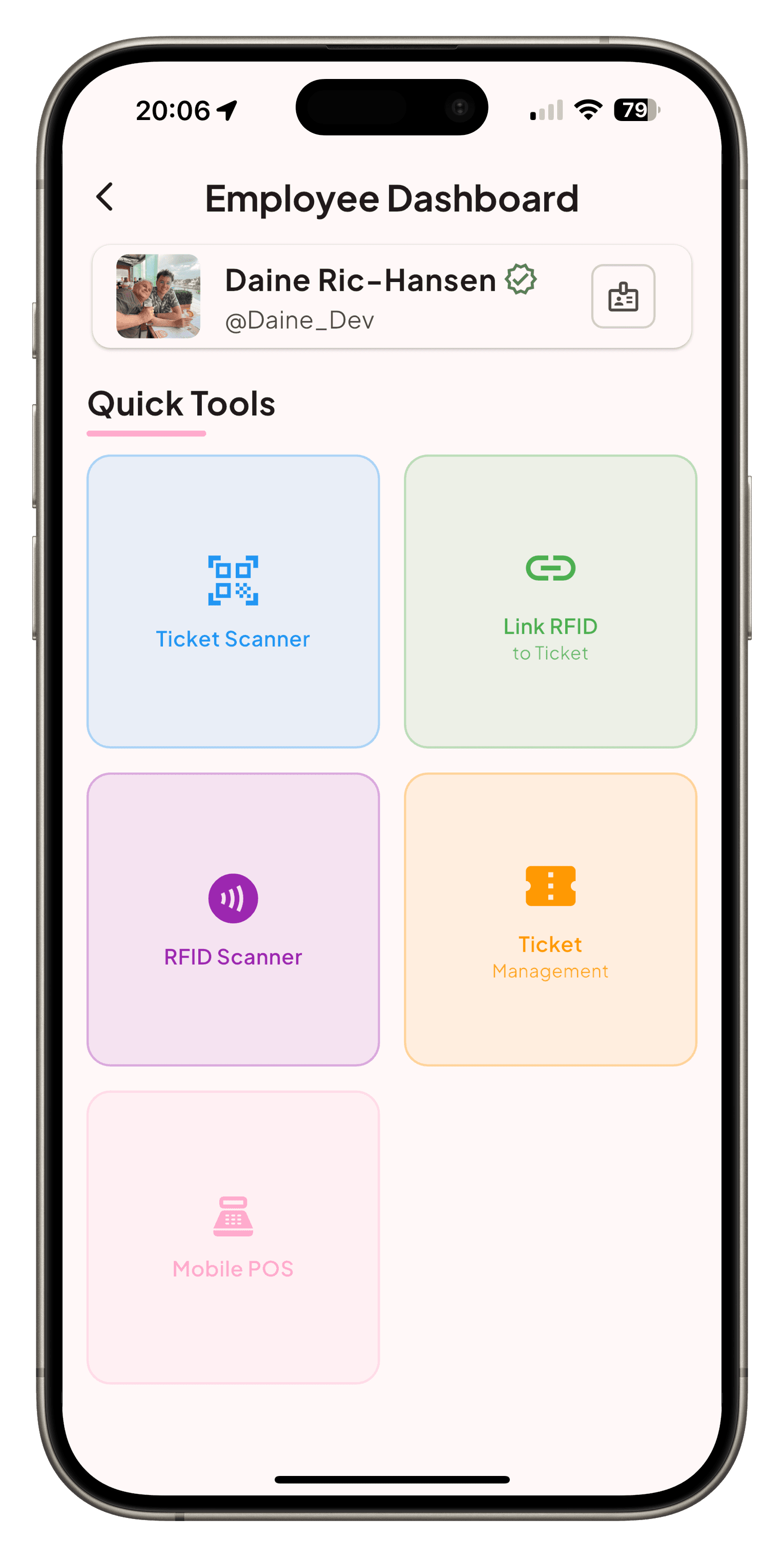 Mobile Employee Screen