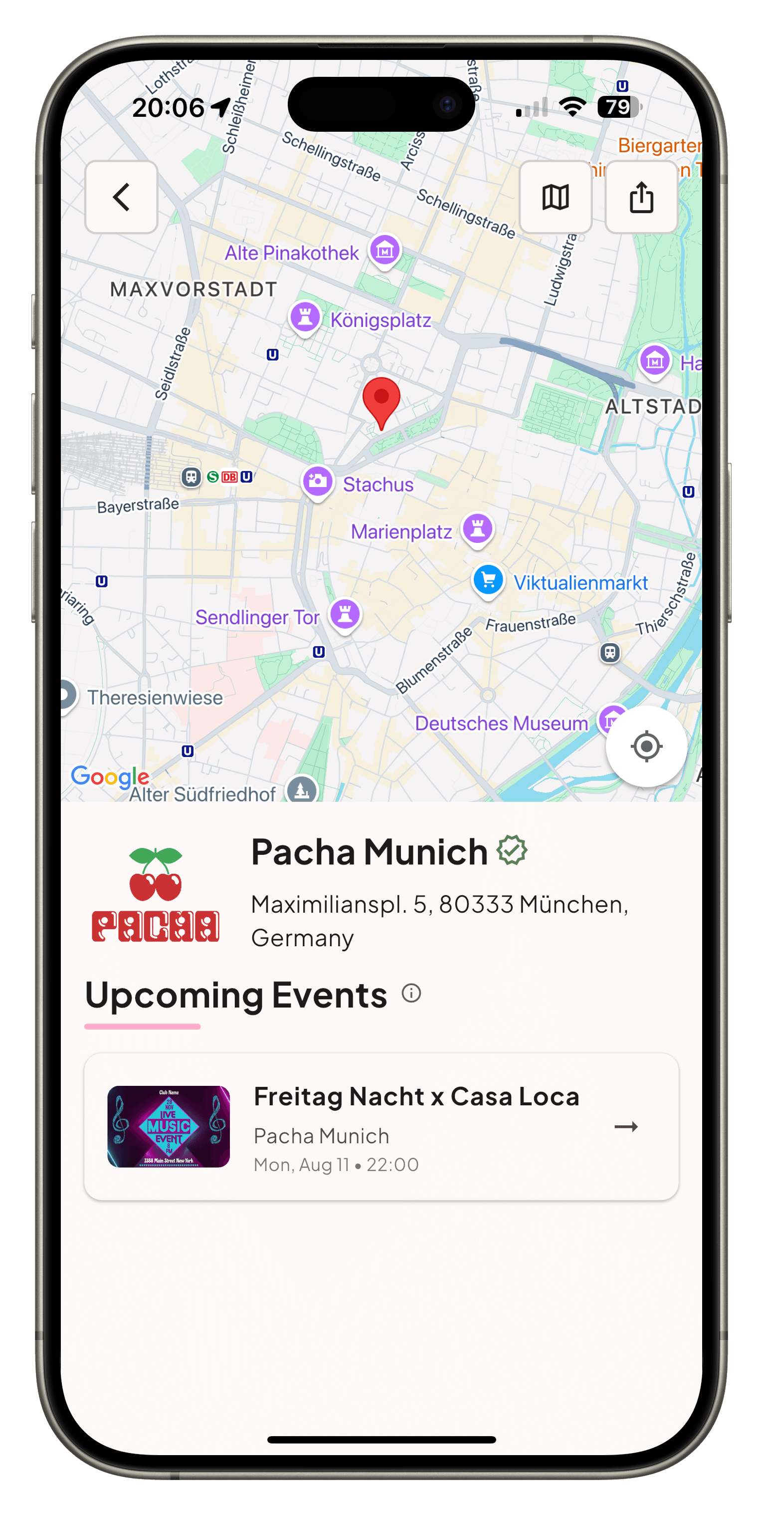 Mobile Location Screen