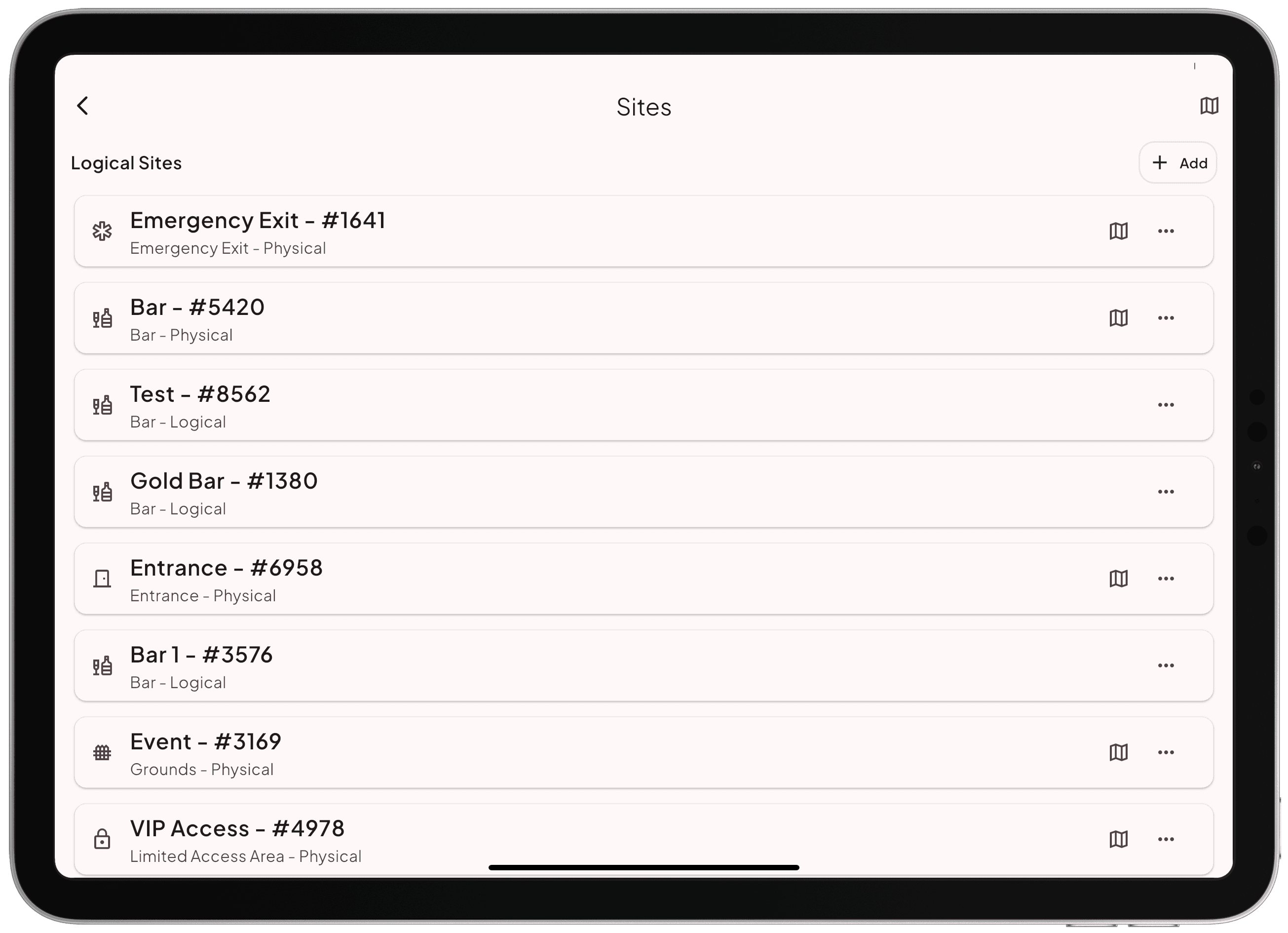 Tablet Site Management